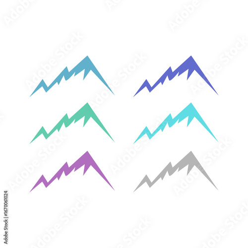 COLORFUL HILLS ADVENTURE TRAVEL SIGN SYMBOL LOGO
