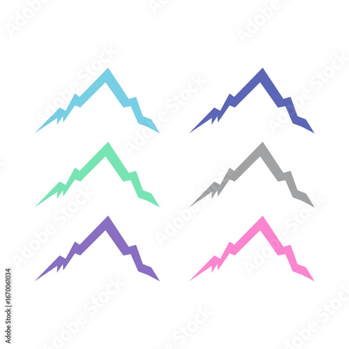 COLORFUL HILLS ADVENTURE TRAVEL SIGN SYMBOL LOGO
