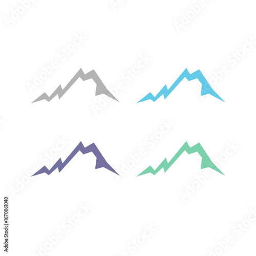 COLORFUL HILLS ADVENTURE TRAVEL SIGN SYMBOL LOGO

