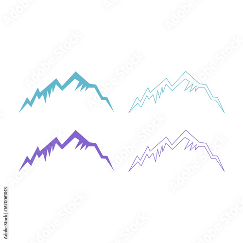 COLORFUL HILLS ADVENTURE TRAVEL SIGN SYMBOL LOGO
