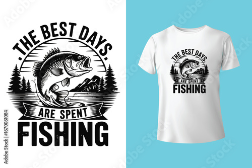 fishing t-shirt design template