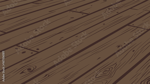 Dark Brown Wood Grain Texture Diagonal Plank Background Rustic Wooden Surface for Design Projects.