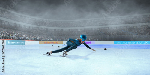 Quadro em tela Short Track Speed ​​Skating championships.