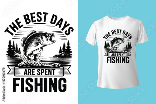 fishing t-shirt design template