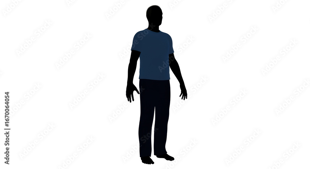 Obraz premium Isolated Man Silhouette