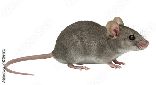 Isolated Gray Mouse