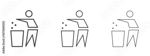Waste Bin icon design, suitable for web, infographics, interface and apps.