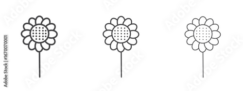 Sunflower icon design, suitable for web, infographics, interface and apps.