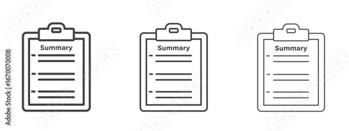 Summary icon design, suitable for web, infographics, interface and apps.
