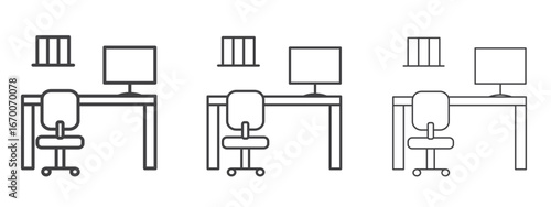 Study table icon design, suitable for web, infographics, interface and apps.