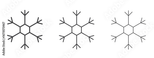 Snowflake icon design, suitable for web, infographics, interface and apps.