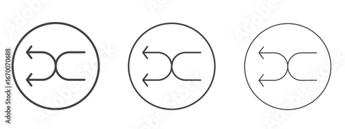 Shuffle arrow icon design, suitable for web, infographics, interface and apps.