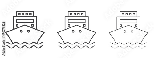 Ship icon design, suitable for web, infographics, interface and apps.