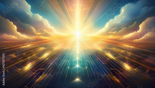Wallpaper Mural abstract heavenly background light from heaven revelation concept Torontodigital.ca
