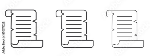 Scroll paper icon design, suitable for web, infographics, interface and apps.
