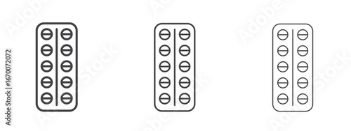 Pill blister pack icon design, suitable for web, infographics, interface and apps.