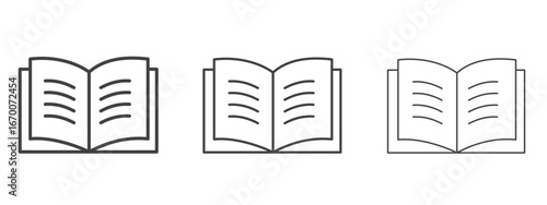 open book icon design, suitable for web, infographics, interface and apps.