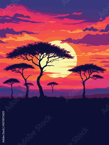 sunset in africa