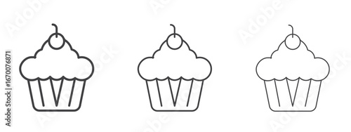 Cupcake icon design, suitable for web, infographics, interface and apps.