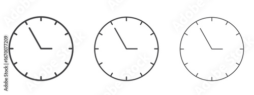 Clock icon design, suitable for web, infographics, interface and apps.