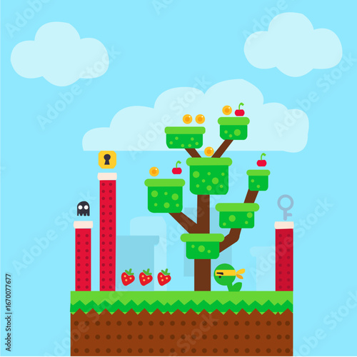 Game development concept. Game design digital technology, programming and codding. Pro Vector and Pro SVG V r Glasses Technology Pro Vector Game Coding Development Pro Vector