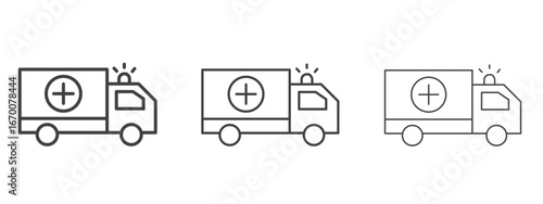 Ambulance icon design, suitable for web, infographics, interface and apps.