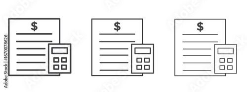 Accounting icon design, suitable for web, infographics, interface and apps.