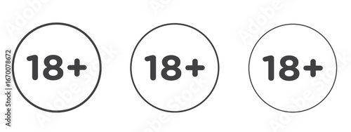 18 Plus icon design, suitable for web, infographics, interface and apps.