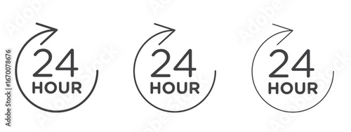 24 hours icon design, suitable for web, infographics, interface and apps.