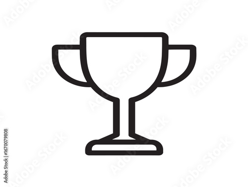 Trophy Icon of Success and Achievement in Clean Minimal Vector Illustration