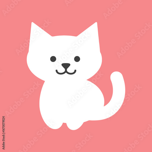 cute cat kitten flat illustration vector