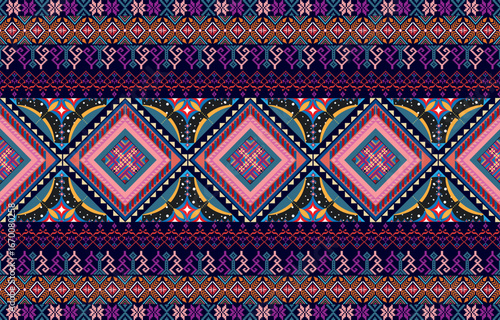 tribal pastel multicolor pastel Navajo seamless vector pattern. aztec abstract geometric art print in a sophisticated aztec style. Vector background with ethnic elements. Wallpaper, fabric, paper