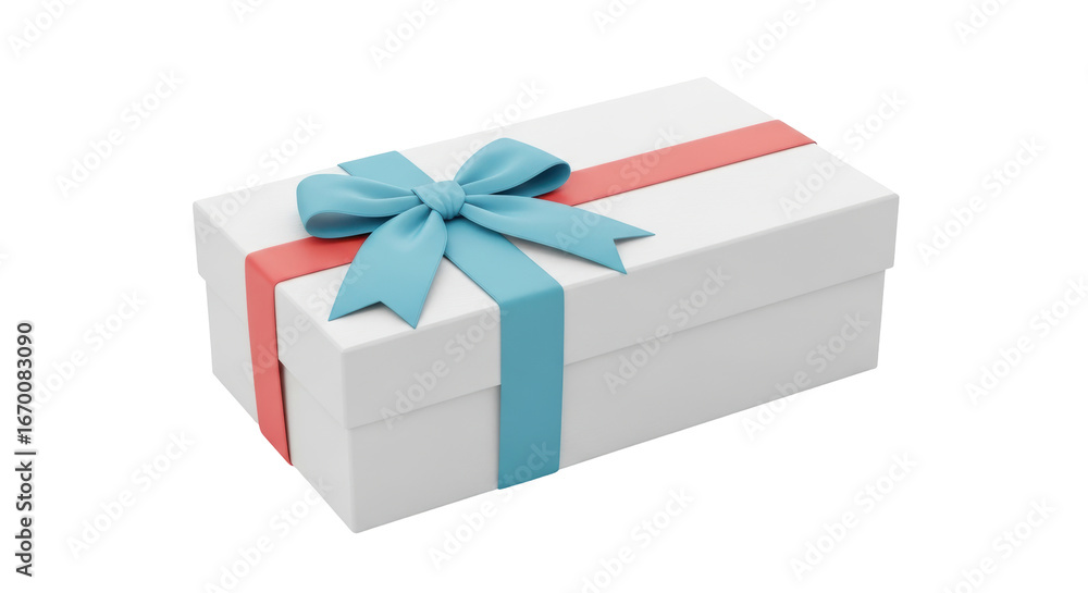 Fototapeta premium Isolated Gift Box with Ribbon