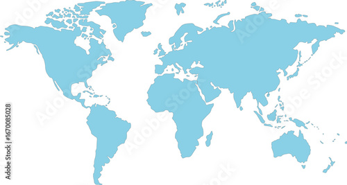 blue world map