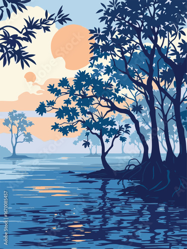 trees in the water