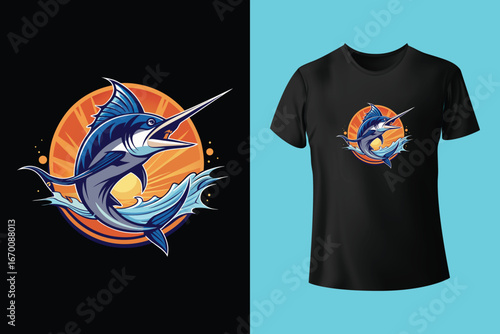 Fishing graphic vactor t shirt design art