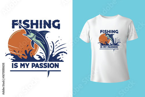 Fishing graphic vactor t shirt design art