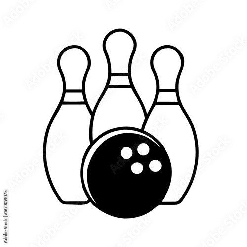 bowling ball and pins