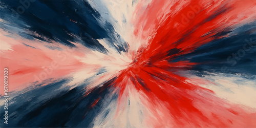 Abstract fiery red-orange fractal flame watercolor sky with hand-painted smoke textures and a burst of light