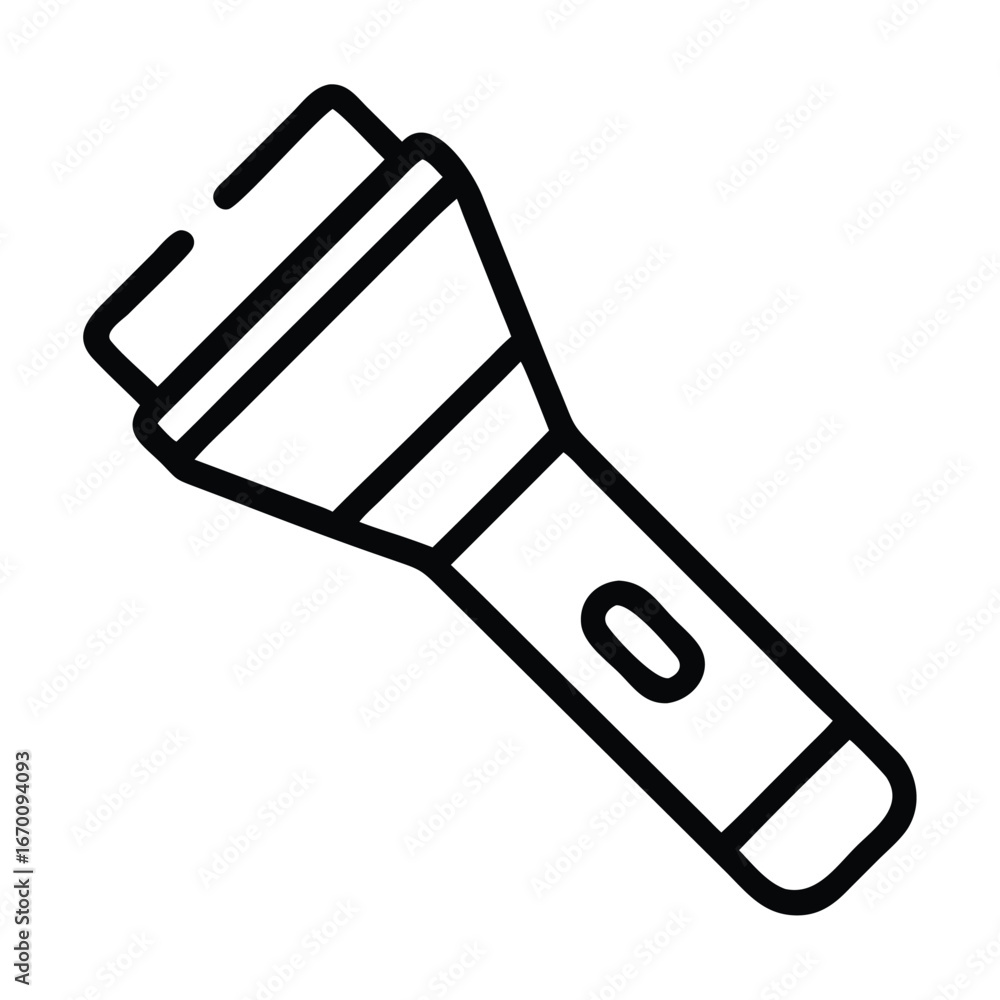 Flashlight icon symbol on white background Flashlight icon symbol on white background