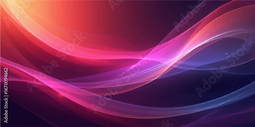 Wallpaper Mural Abstract wavy flowing purple, pink, and blue light lines on a textured background Torontodigital.ca
