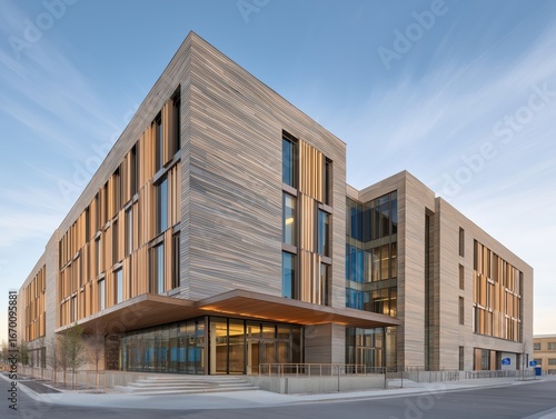 Stunning modern architecture and elegant design creating a professional, sustainable commercial building for businesses seeking a vibrant, dynamic workplace