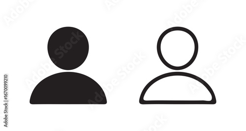 Basic User Identification Symbols vector illustration 