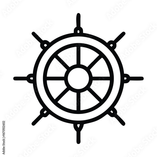 Vector logo template illustration design vector ship boat yacht steer icon
