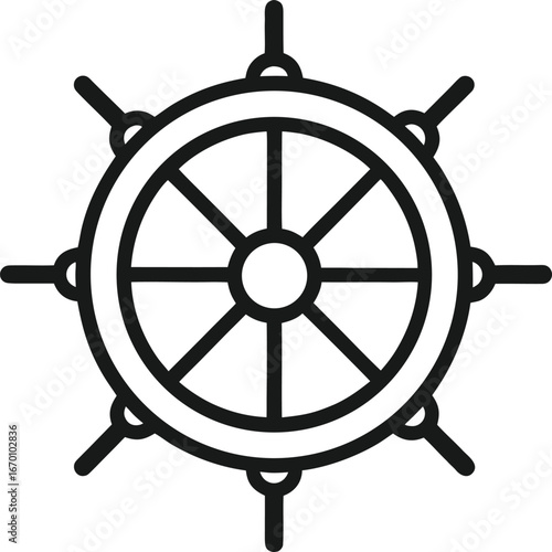 Vector logo template illustration design vector ship boat yacht steer icon