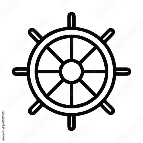 Vector logo template illustration design vector ship boat yacht steer icon