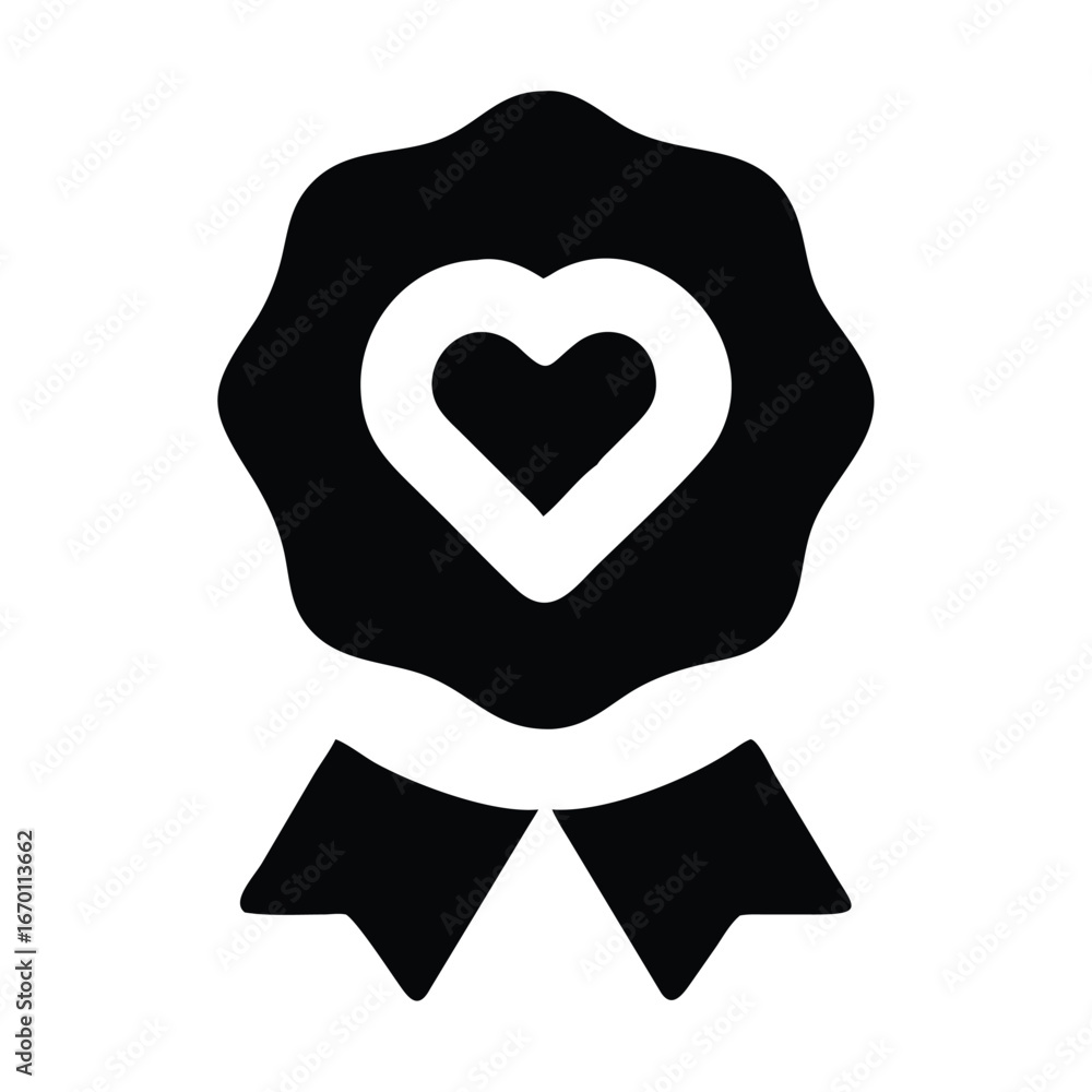 Fototapeta premium Badge Basic Straight Filled icon