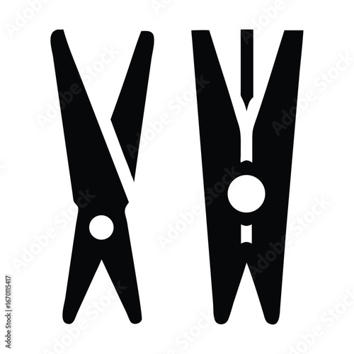 Best premium lothes pegs yellow blue and red color clothes pin vector illustration