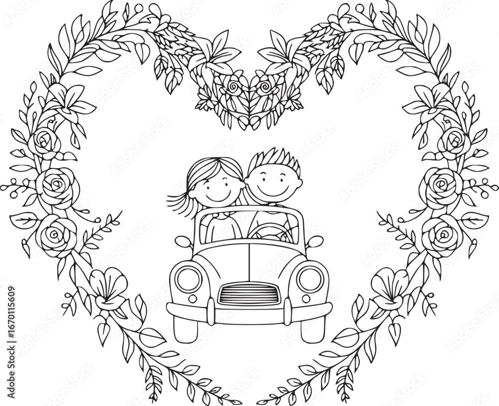 Romantic Journey Sunset Lovers Engagement Photo Vector Graphics