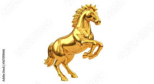 Isolated Golden Horse